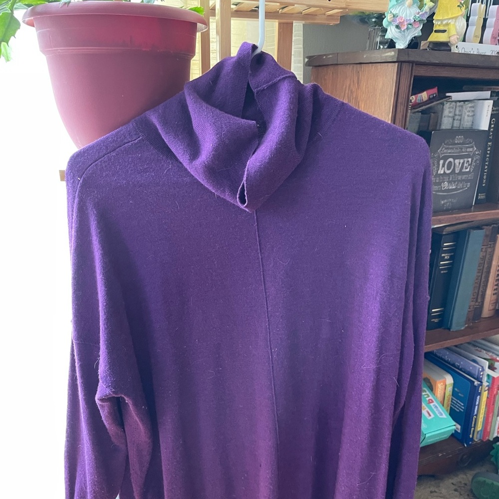 Eileen Fisher 100% merino wool mock turtleneck
